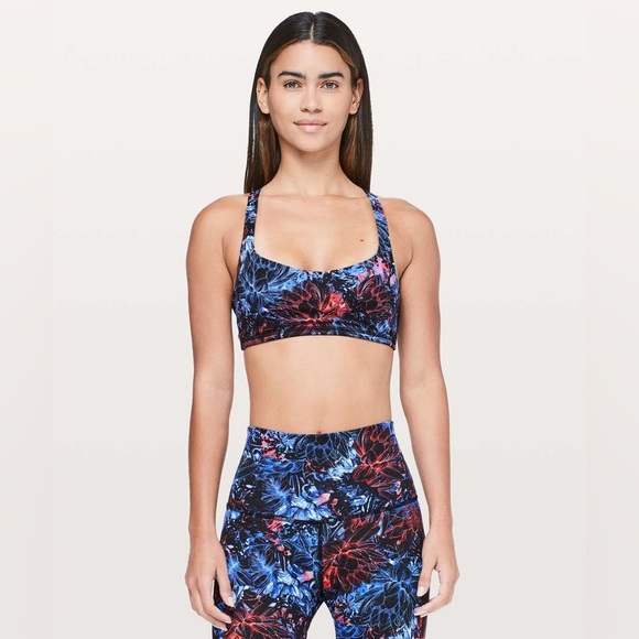 Lululemon Free To Be Bra in Neon Blossom Multi Size 4. - Picture 7 of 11